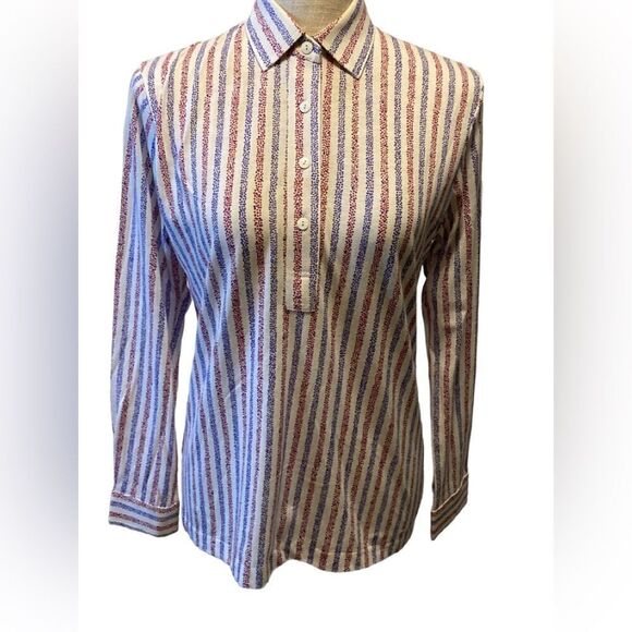 Vintage Leon Levin striped Blouse Small - Picture 6 of 7